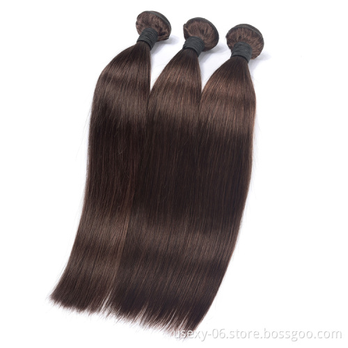Wholesale Mink Brazilian One Tone Brown Color Virgin Cheap Human Hair Extensions